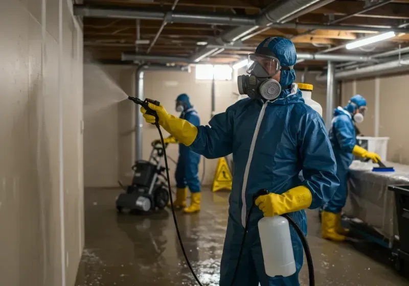 Basement Sanitization and Antimicrobial Treatment process in Ray County, MO