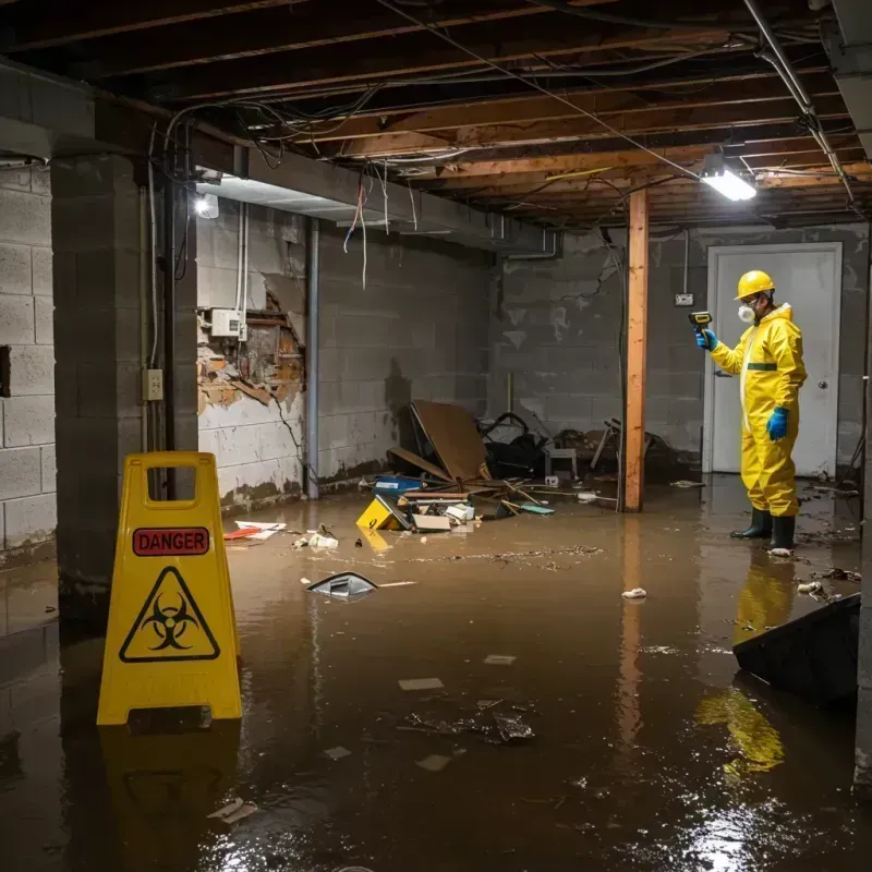 Flooded Basement Electrical Hazard in Ray County, MO Property